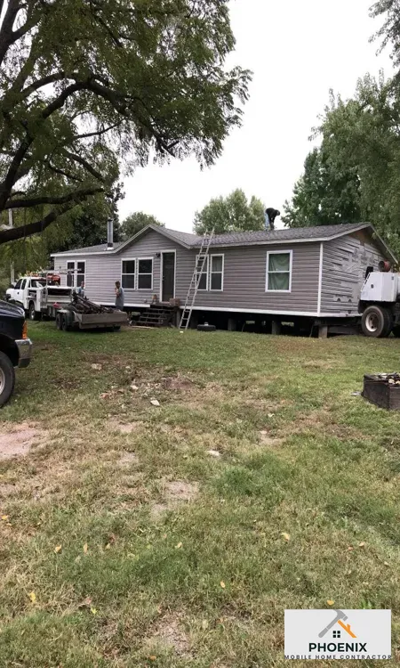 Mobile home moving and setup Mobile home relocation and setup service in Queen Creek, Arizona with full leveling and tie-downs